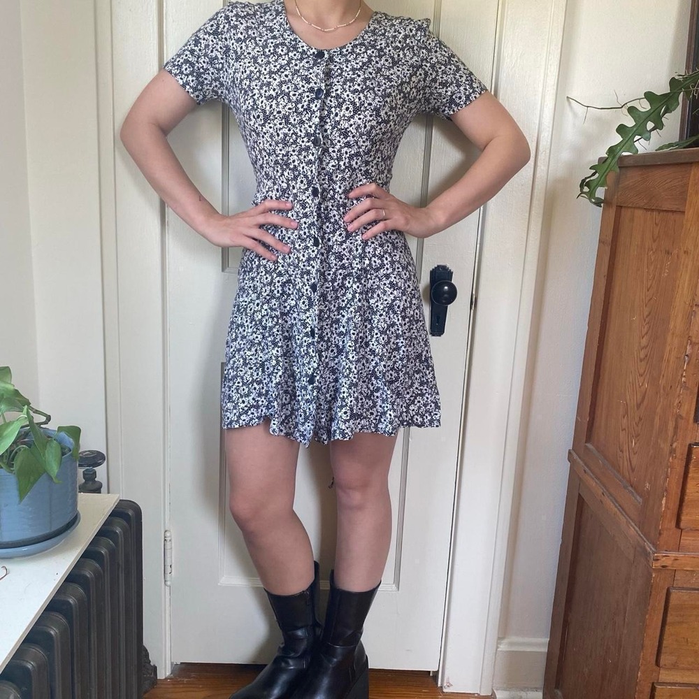 Vintage 90s y2k mini dress romper with cute lace up corset back